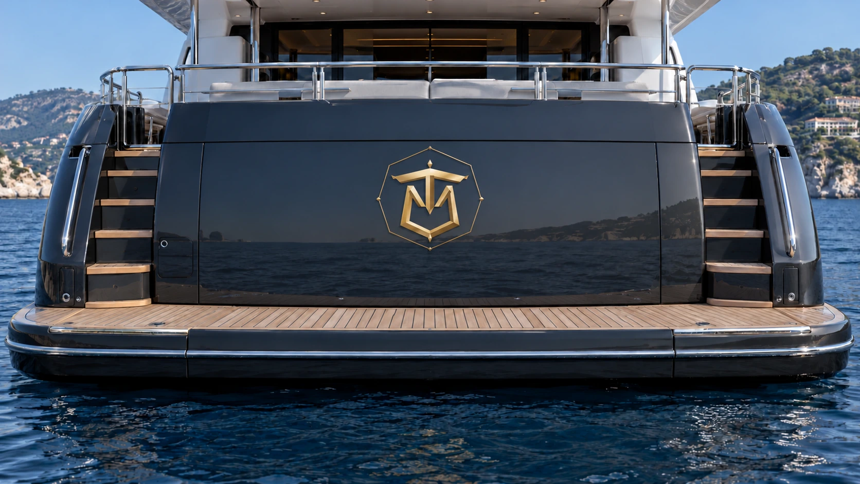 Concept of TM identity on a yacht transom